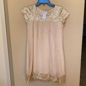 Bonnie Jean Gold Sparkle Dress
